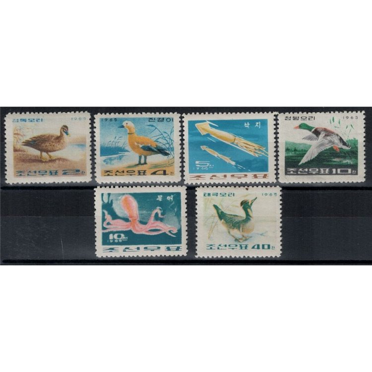 NORTH KOREA 1965 Wild ducks 6v MNH**