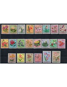 BELGIAN CONGO 1952 Ordinary series, flowers 22v MNH**