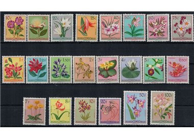 CONGO BELGA 1952 Serie ordinaria, fiori 22v MNH**