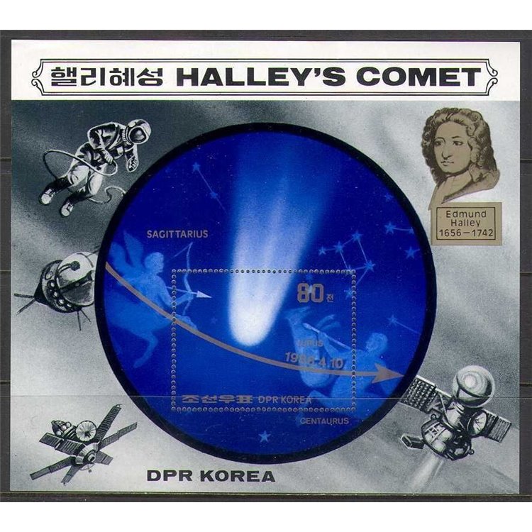 COREA DEL NORD 1985 Cometa di Halley BF MNH**
