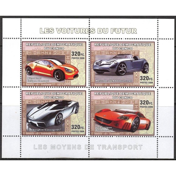 CONGO (KINSHASA) 2006 Automobili del futuro 4v MNH**