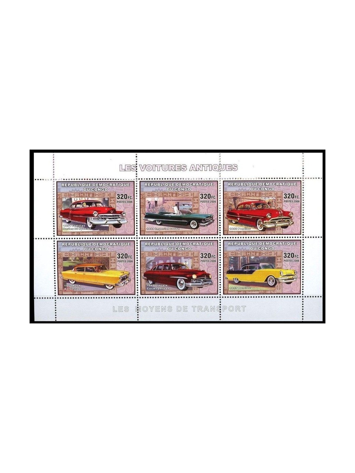 CONGO (KINSHASA) 2006 Antique Cars 6v MNH**