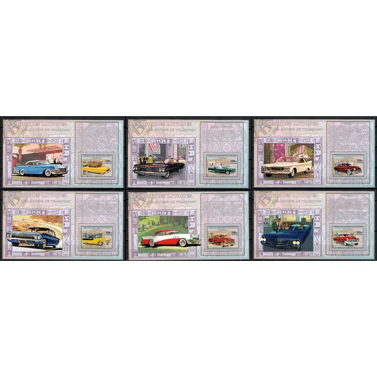 CONGO (KINSHASA) 2006 Antique Cars 6 s/s MNH**