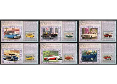 CONGO (KINSHASA) 2006 Antique Cars 6 s/s MNH**