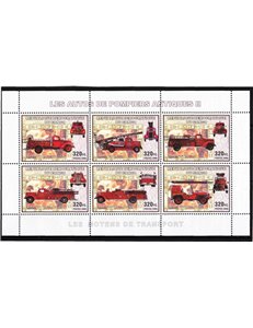 CONGO (KINSHASA) 2006 Old firefighters' vehicles 6v MNH**