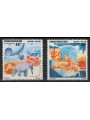 CONGO (BRAZZAVILLE) 1975 Jules Verne, posta aerea 2v MNH**