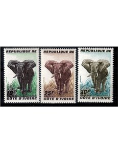 IVORY COAST 1959 Autonomous Republic, elephants 3v MNH**