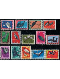 CONGO (KINSHASA) 1963 Protected birds 14v MNH**