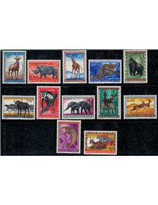 BELGIAN CONGO 1959 Ordinary set, wild animals 12v MNH**