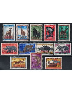 CONGO (KINSHASA) 1960 Fauna, animals 12v MNH**