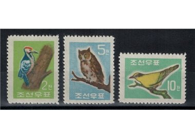 NORTH KOREA 1961 Ordinary set, birds 3v MNH**
