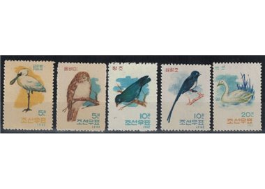 NORTH KOREA 1962 Ordinary set, birds 5v MNH**