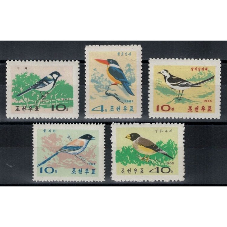 NORTH KOREA 1965 Songbirds 5v MNH**