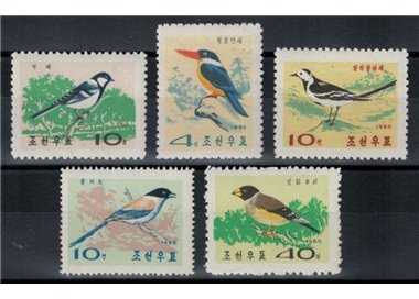 NORTH KOREA 1965 Songbirds 5v MNH**