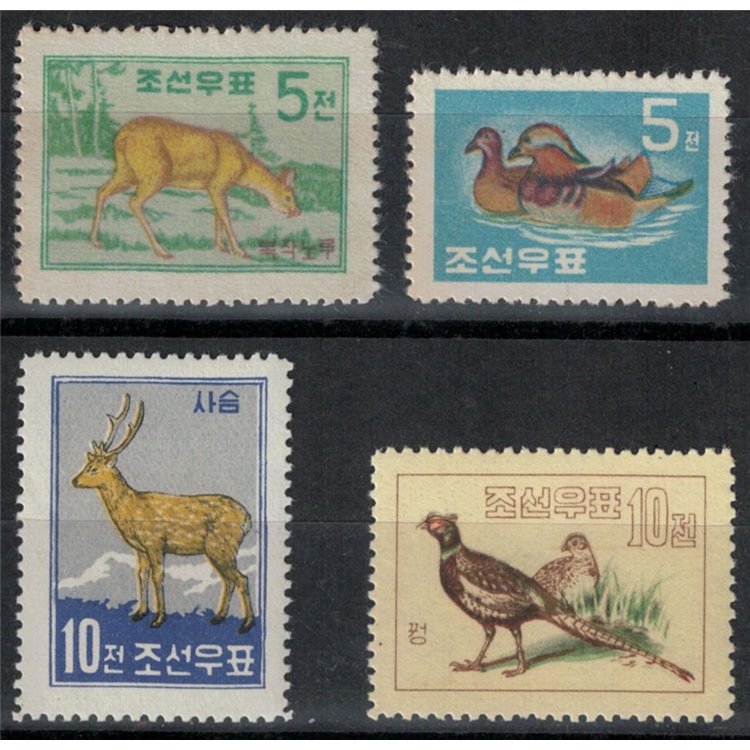 NORTH KOREA 1959-61 Ordinary set 4v MNH**