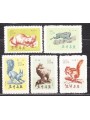 COREA DEL NORD 1962-63 Serie ordinaria, animali 5v MNH**