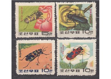 COREA DEL NORD 1963 Insetti 4v MNH**
