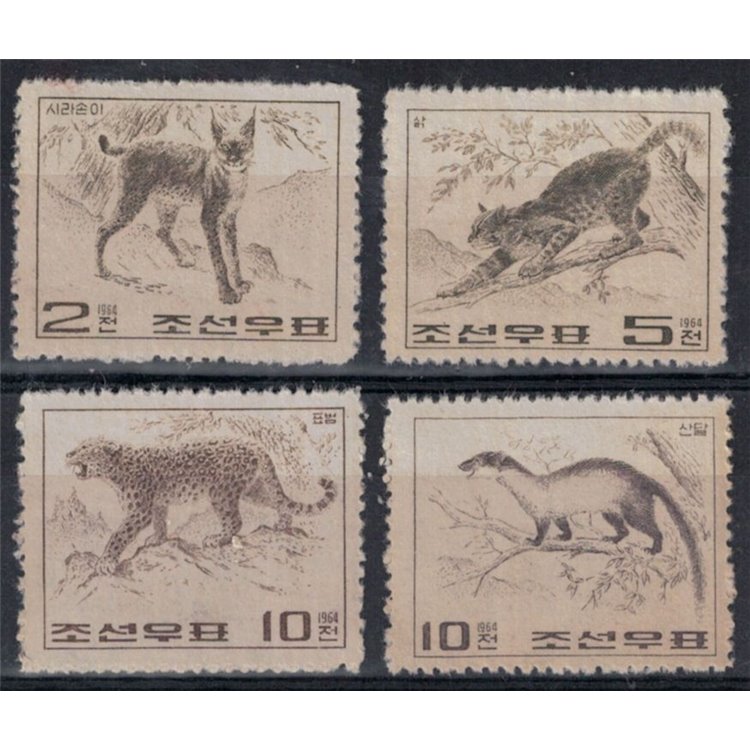 NORTH KOREA 1965 Wild Animals 4v MNH**
