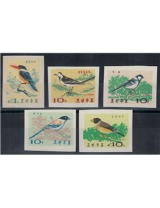 NORTH KOREA 1965 Songbirds 5v MNH**