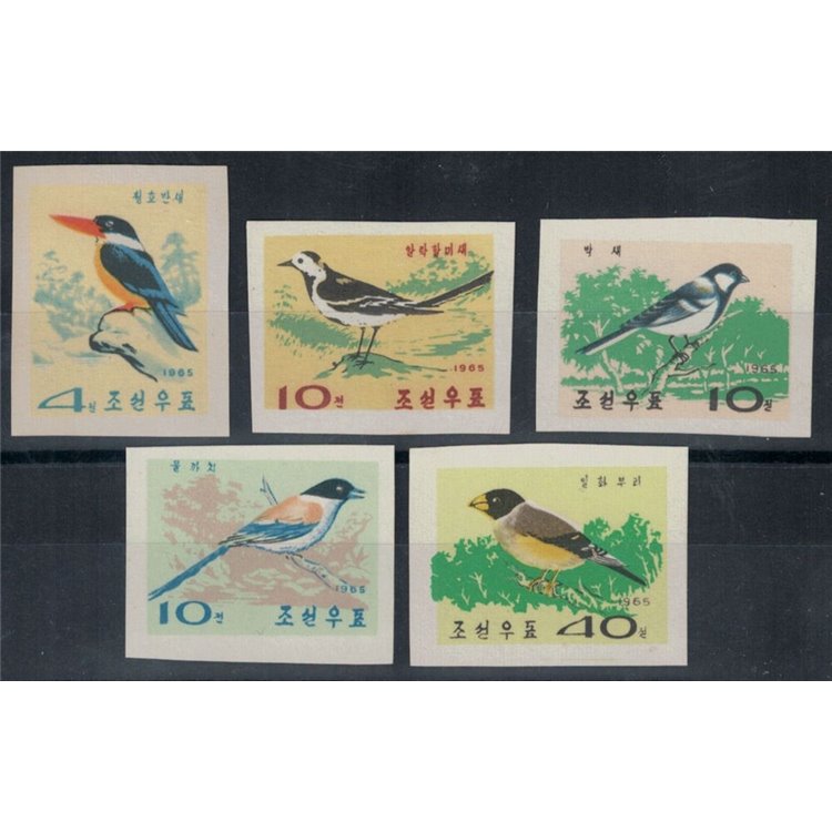 COREA DEL NORD 1965 Uccelli canterini 5v MNH**