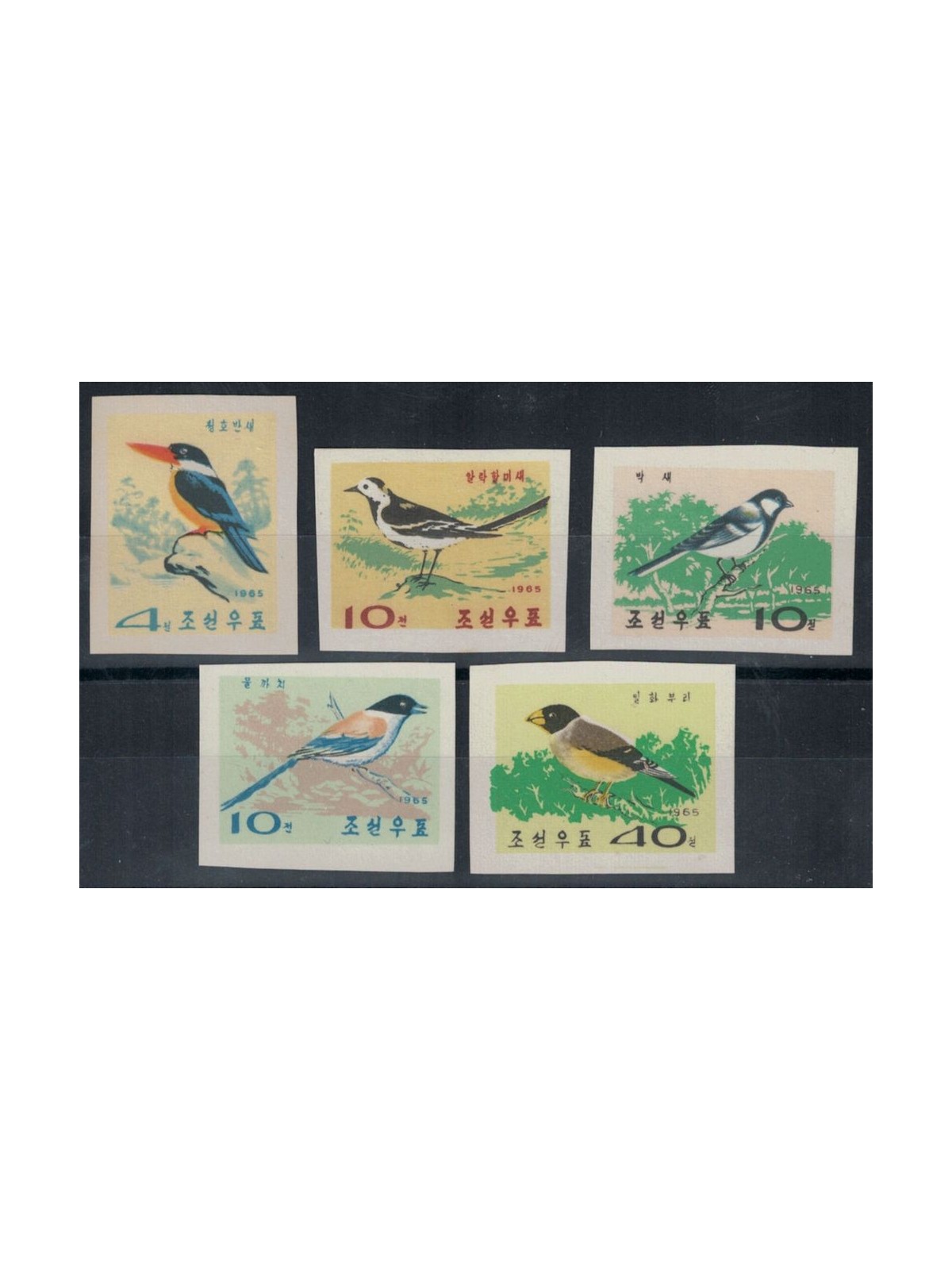 COREA DEL NORD 1965 Uccelli canterini 5v MNH**