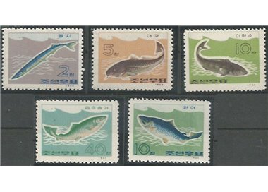 NORTH KOREA 1966 Fish 5v MNH**