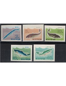 COREA DEL NORD 1966 Pesci 5v MNH**