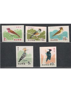 NORTH KOREA 1966 Birds 5v MNH**