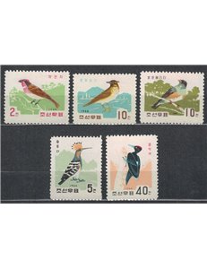 COREA DEL NORD 1966 Uccelli 5v MNH**