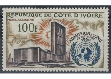 IVORY COAST 1962 UN Admission, Airmail MNH**