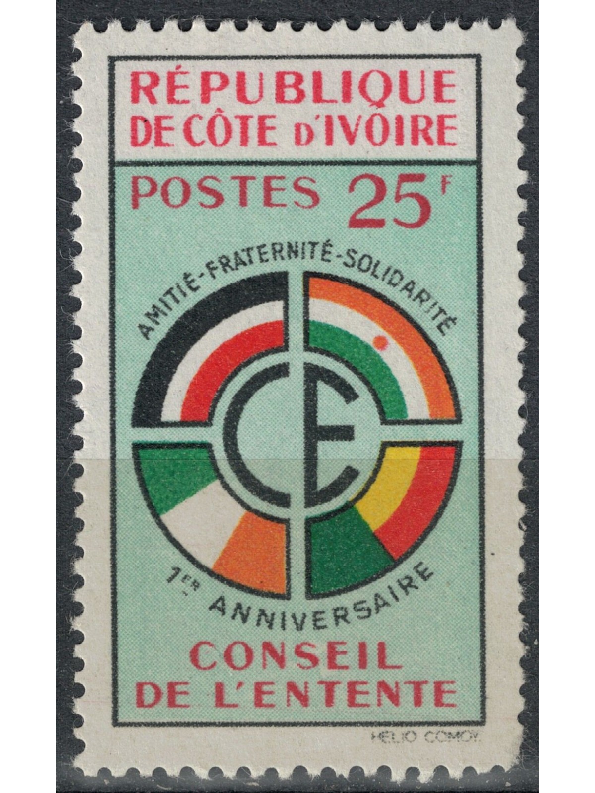 COSTA D'AVORIO 1960 Anniversario Consiglio dell'Intesa MNH**