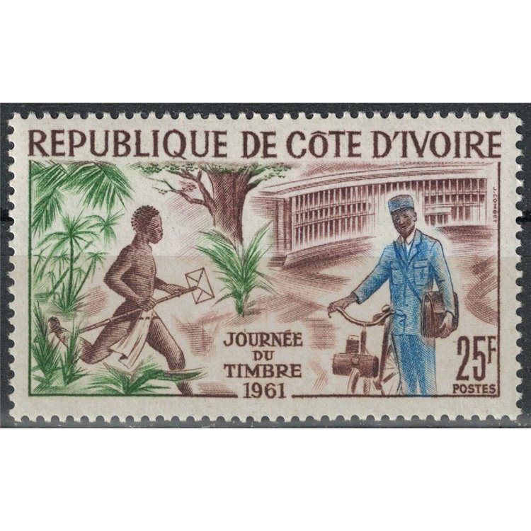 IVORY COAST 1961 Stamp Day MNH**