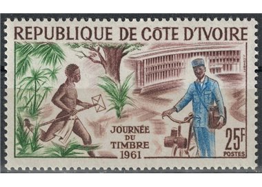 IVORY COAST 1961 Stamp Day MNH**