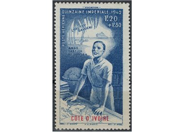IVORY COAST 1942 Fortnight Imperial Airmail MNH**