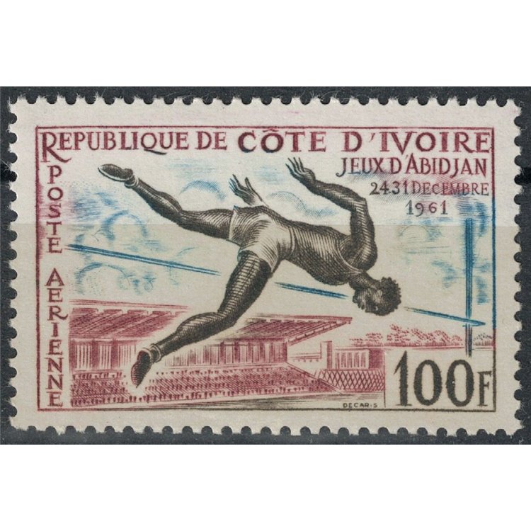 COSTA D'AVORIO 1961 Giochi di Abidjan, posta aerea MNH**