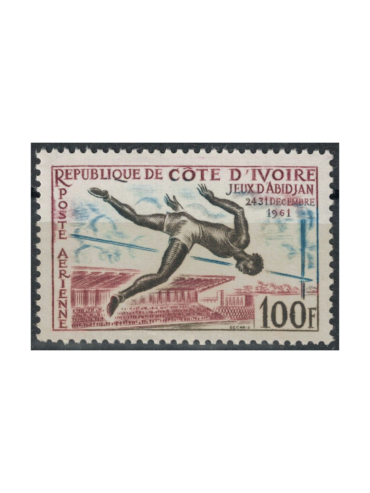IVORY COAST 1961 Abidjan Games, Airmail MNH**
