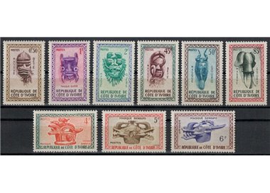 IVORY COAST 1960 9v MNH** masks