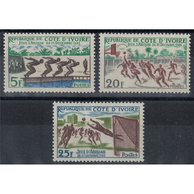 COSTA D'AVORIO 1961 Giochi di Abidjan 3v MNH**