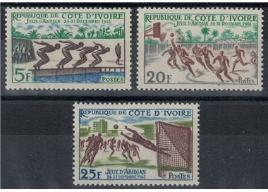 IVORY COAST 1961 Abidjan Games 3v MNH**