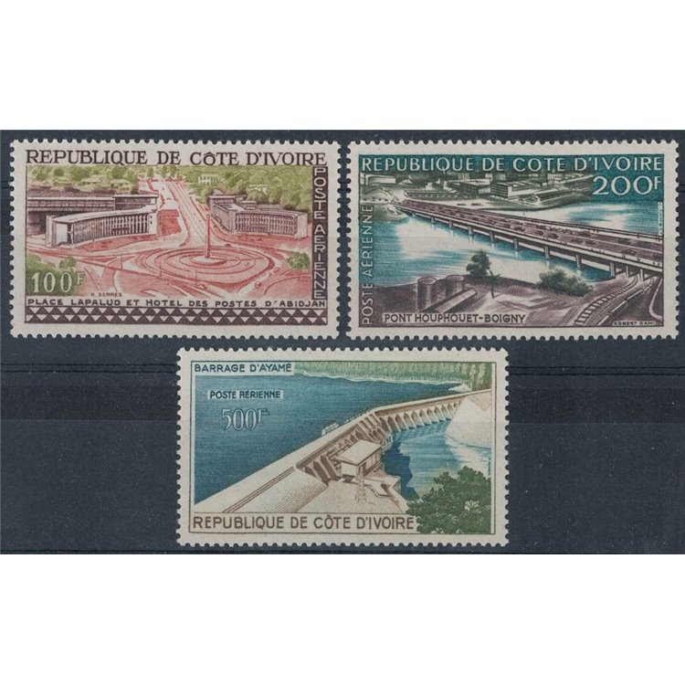 IVORY COAST 1959 Views, airmail 3v MNH**