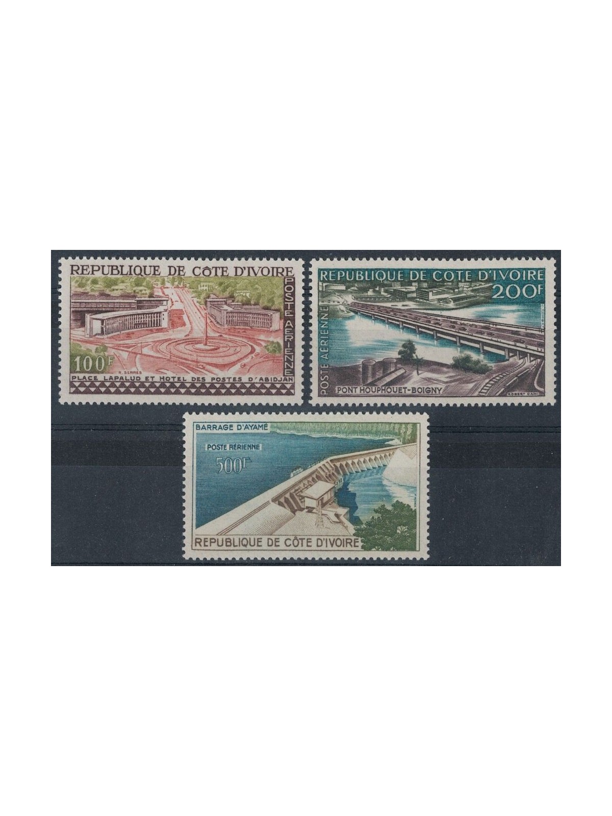 COSTA D'AVORIO 1959 Vedute, posta aerea 3v MNH**