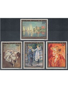 CONGO (BRAZZAVILLE) 1974 Quadri famosi, posta aerea 4v MNH**