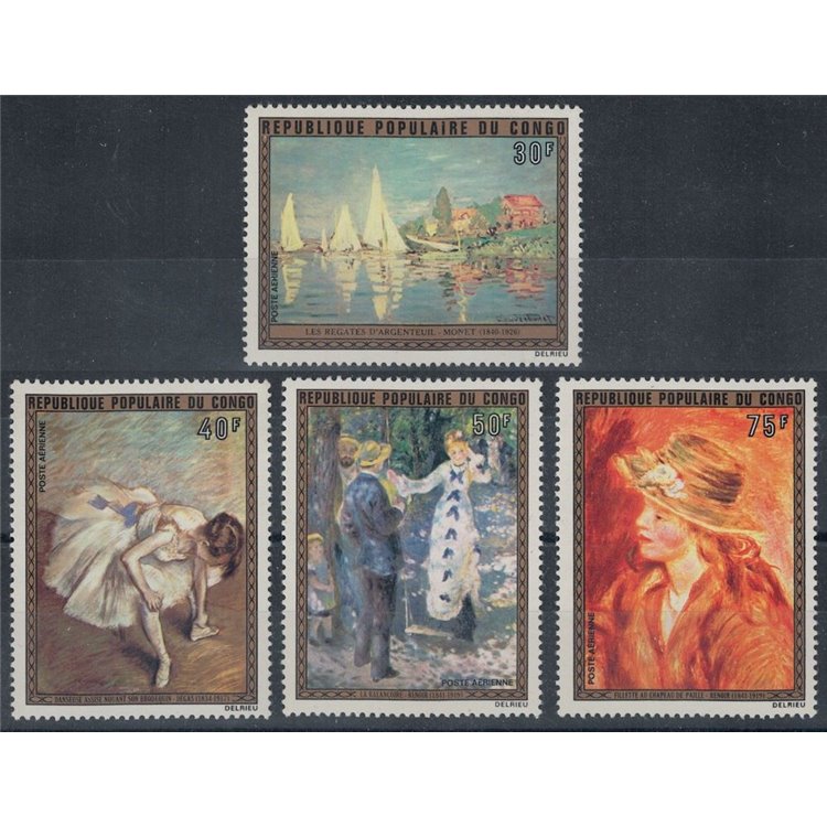 CONGO (BRAZZAVILLE) 1974 Famous Paintings, Airmail 4v MNH**