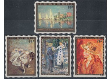 CONGO (BRAZZAVILLE) 1974 Famous Paintings, Airmail 4v MNH**