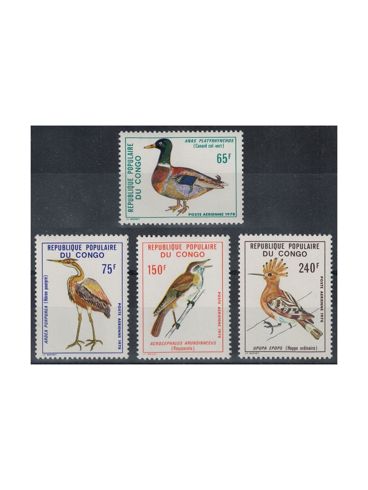 CONGO (BRAZZAVILLE) 1978 Birds, airmail 4v MNH**