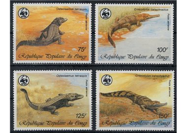 CONGO (BRAZZAVILLE) 1987 Fauna protetta, posta aerea 4v MNH**