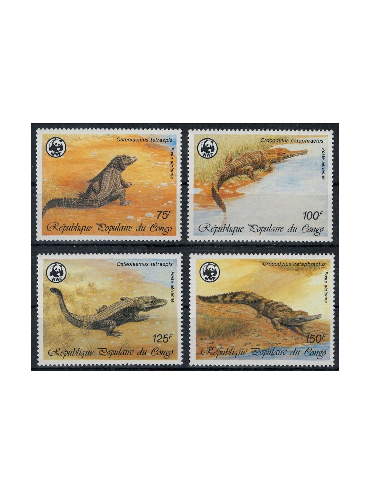 CONGO (BRAZZAVILLE) 1987 Protected fauna, airmail 4v MNH**