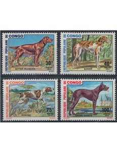 CONGO (BRAZZAVILLE) 1974 Razze di cani 4v MNH**