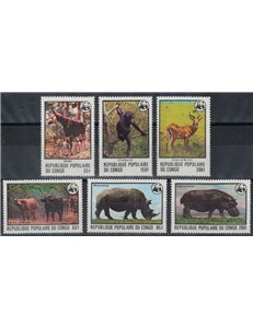 CONGO (BRAZZAVILLE) 1978 Fauna, animali 6v MNH**