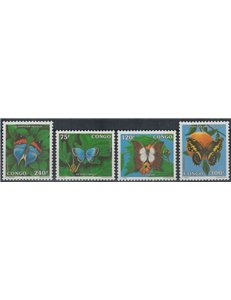 CONGO (BRAZZAVILLE) 1991 Fauna, butterflies 4v MNH**